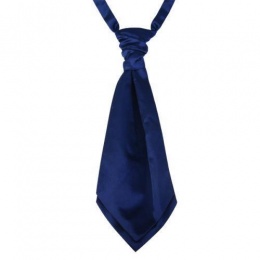 Boys Navy Adjustable Scrunchie Wedding Cravat